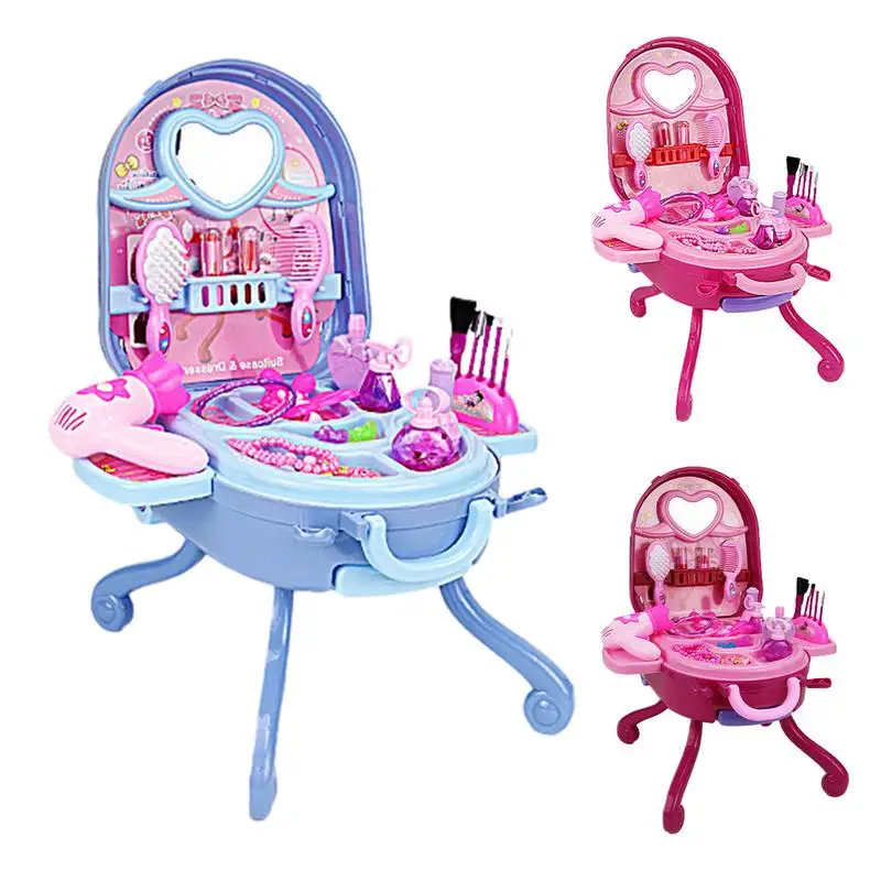 Pretend Makeup Set Role Play Cosmetics Kit Princess Dress Up Kids Hairdressing Gift Toy for 3 Year olds Little Girls
Pretend Makeup Set Role Play Cosmetics Kit Princess Dress Up Kids Hairdressing Gift Toy for 3 Year olds Little Girls