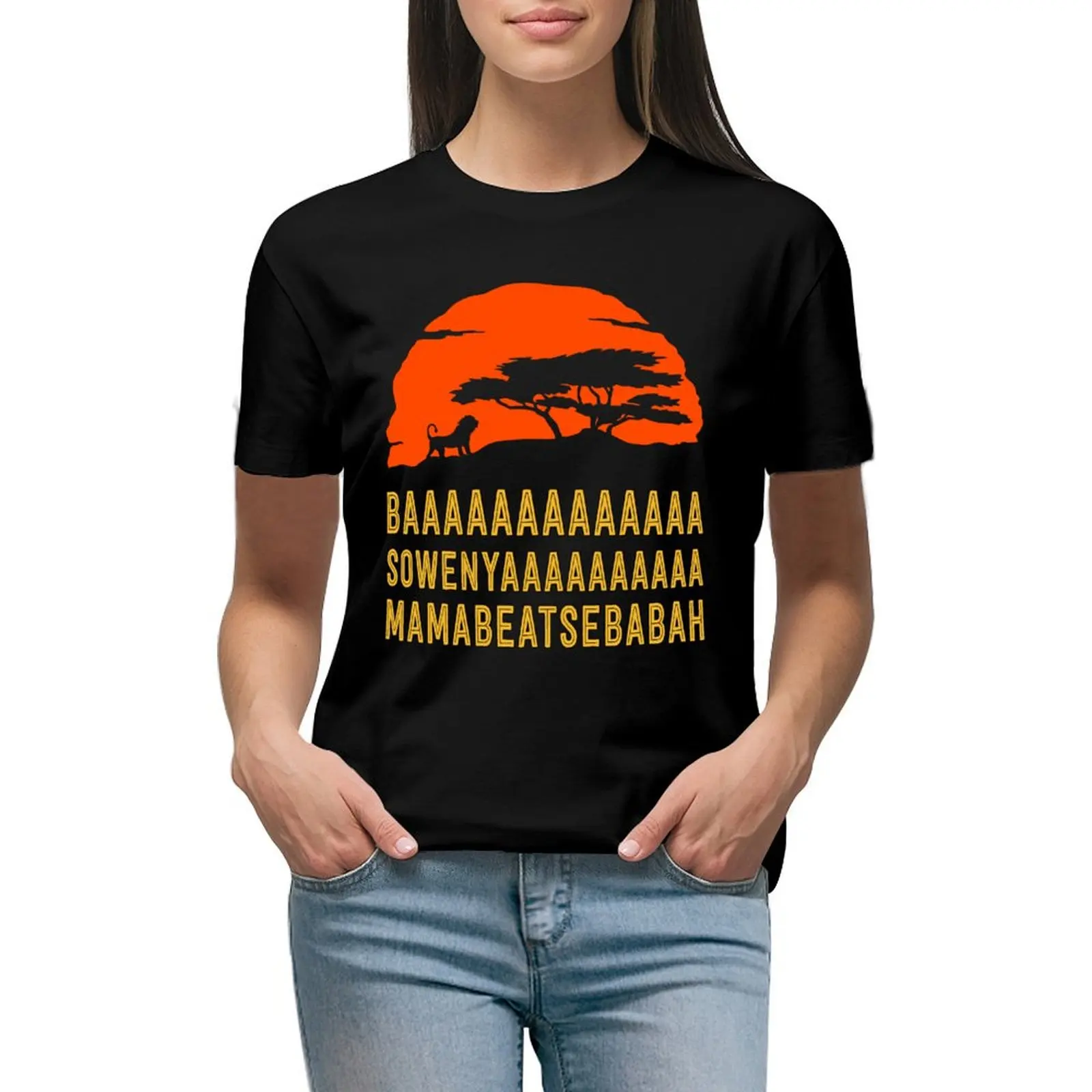 BAAAAAAAAAAAAA SOWENYAAAAAAAAAA MAMABEATSEBABAH African Lion T Shirt T-Shirt funny vintage customs plain tight shirts for Women
BAAAAAAAAAAAAA SOWENYAAAAAAAAAA MAMABEATSEBABAH African Lion T Shirt T-Shirt funny vintage customs plain tight shirts for Women