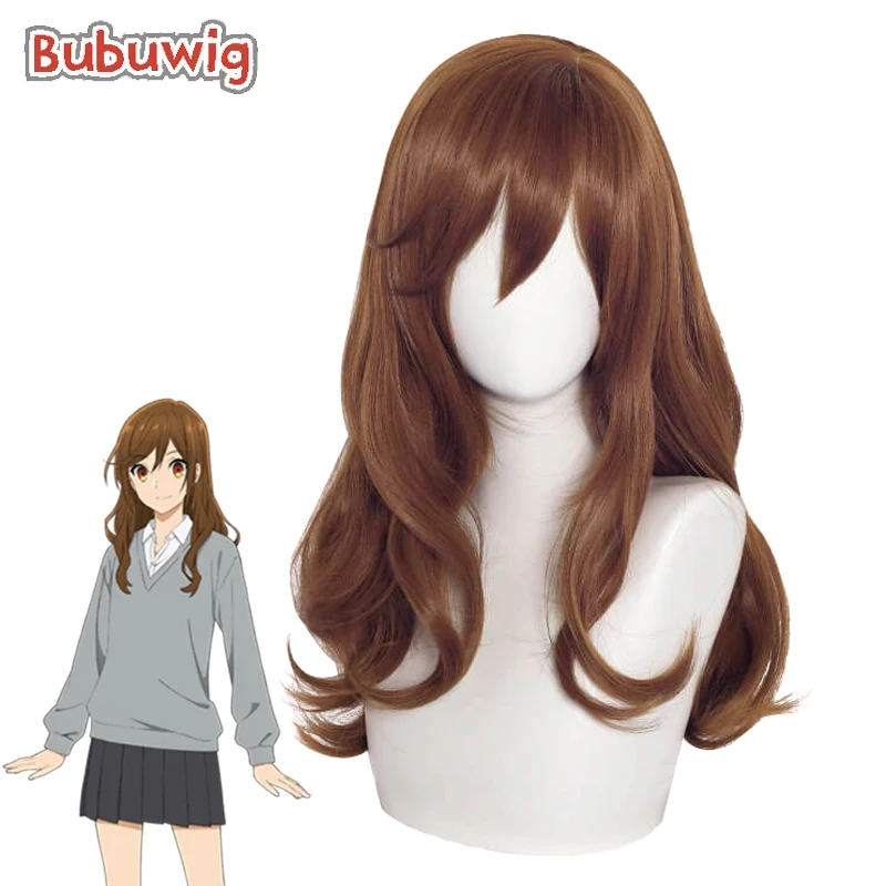 

Bubuwig Synthetic Hair Kyouko Hori Cosplay Wigs Horimiya Kyouko Hori 60cm Long Curly Brown Women Wavy Party Wig Heat Resistant