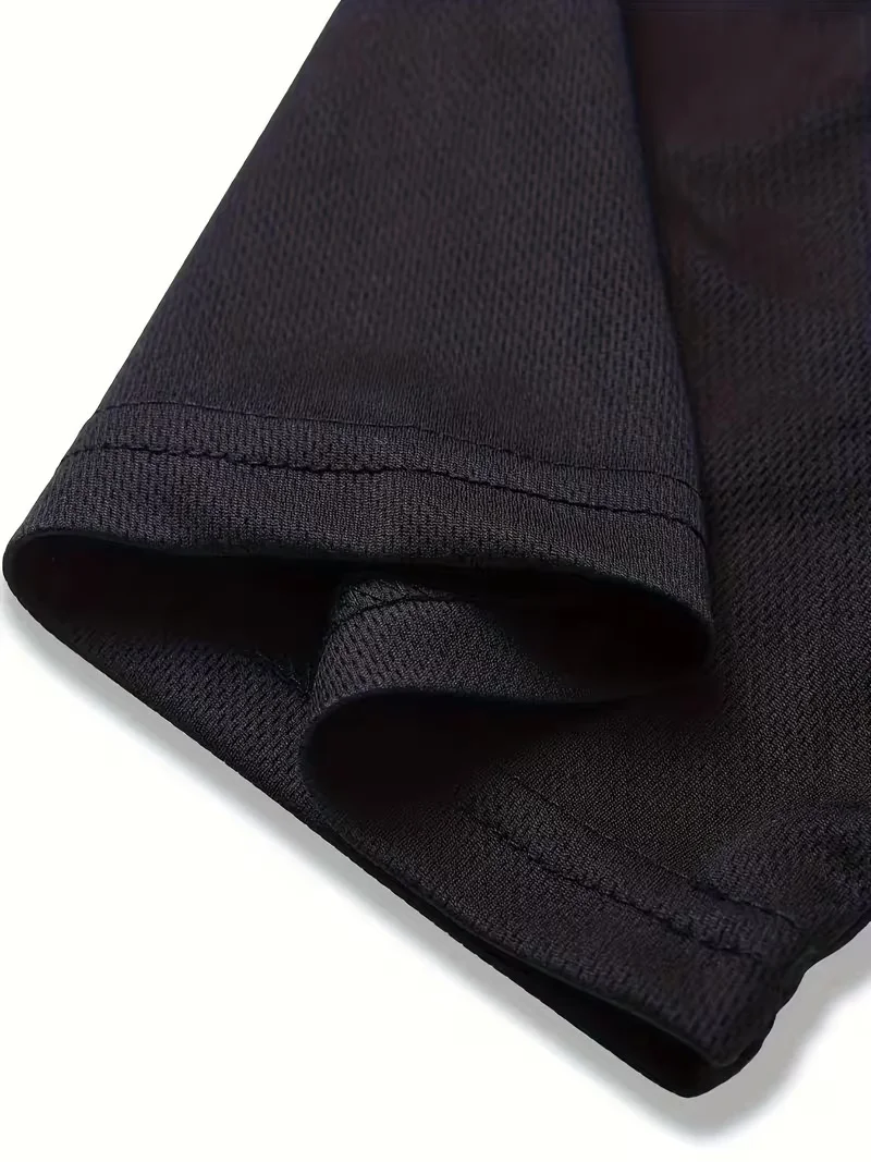 Conjunto deportivo de verano para hombre, camiseta de manga corta y pantalones cortos, dos piezas, transpirable, de secado rápido, informal. Conjunto deportivo de verano para hombre, camiseta de manga corta y pantalones cortos, dos piezas, transpirable, de secado rápido, informal.