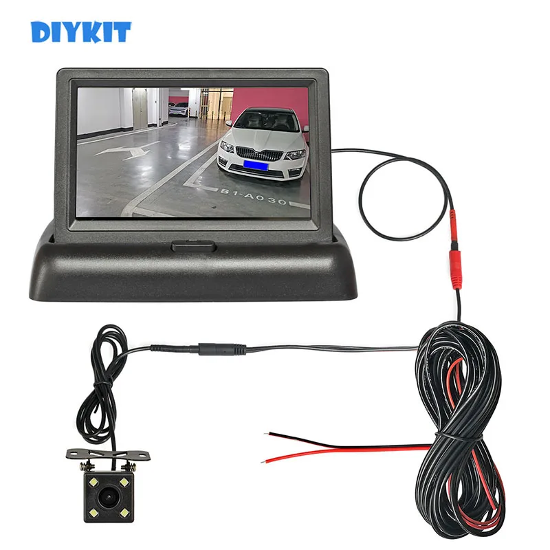 4,3-дюймовый автомобильный TFT ЖК-монитор DIYKIT, Автомобильная камера заднего вида с камерой заднего вида, система парковки, легкая установка
4,3-дюймовый автомобильный TFT ЖК-монитор DIYKIT, Автомобильная камера заднего вида с камерой заднего вида, система парковки, легкая установка