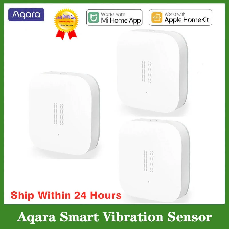 Aqara Vibration Sensor Zigbee Wireless Mini Glass Break Detector for Alarm System and Smart Home Automation Apple HomeKit
Aqara Vibration Sensor Zigbee Wireless Mini Glass Break Detector for Alarm System and Smart Home Automation Apple HomeKit