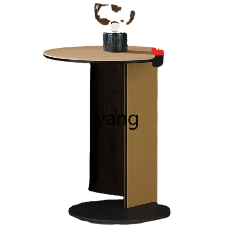 

CX Light Luxury Saddle Leather Minimalist Living Room Art High Sense Sofa Corner Table Creative Leisure Home Small Coffee Table