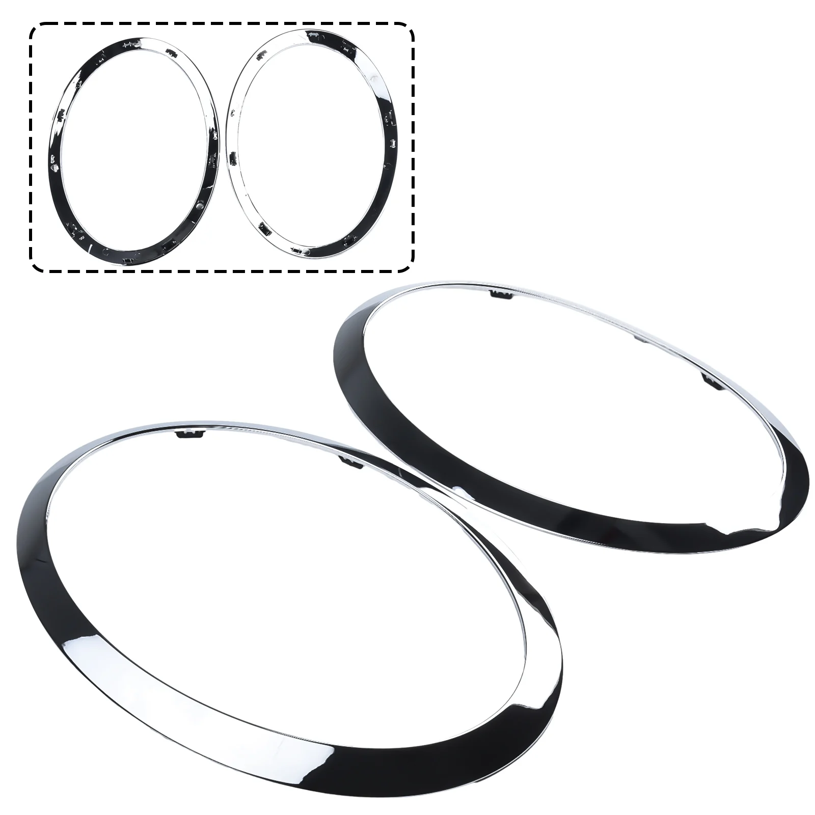 Ring Bezel Headlight Trim ABS Car Accessories Font Lamp Silver Plating 2pcs 51712355791 51712355798 For MINI F55 F56 F57
Ring Bezel Headlight Trim ABS Car Accessories Font Lamp Silver Plating 2pcs 51712355791 51712355798 For MINI F55 F56 F57