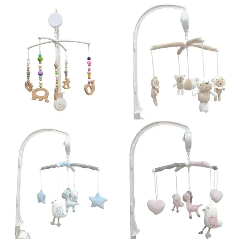 

HUYU Baby Crib Musical Mobile Rattle Plush Pendant Bed Bell Wind Chimes Toy Kids Room Hanging Decorations
