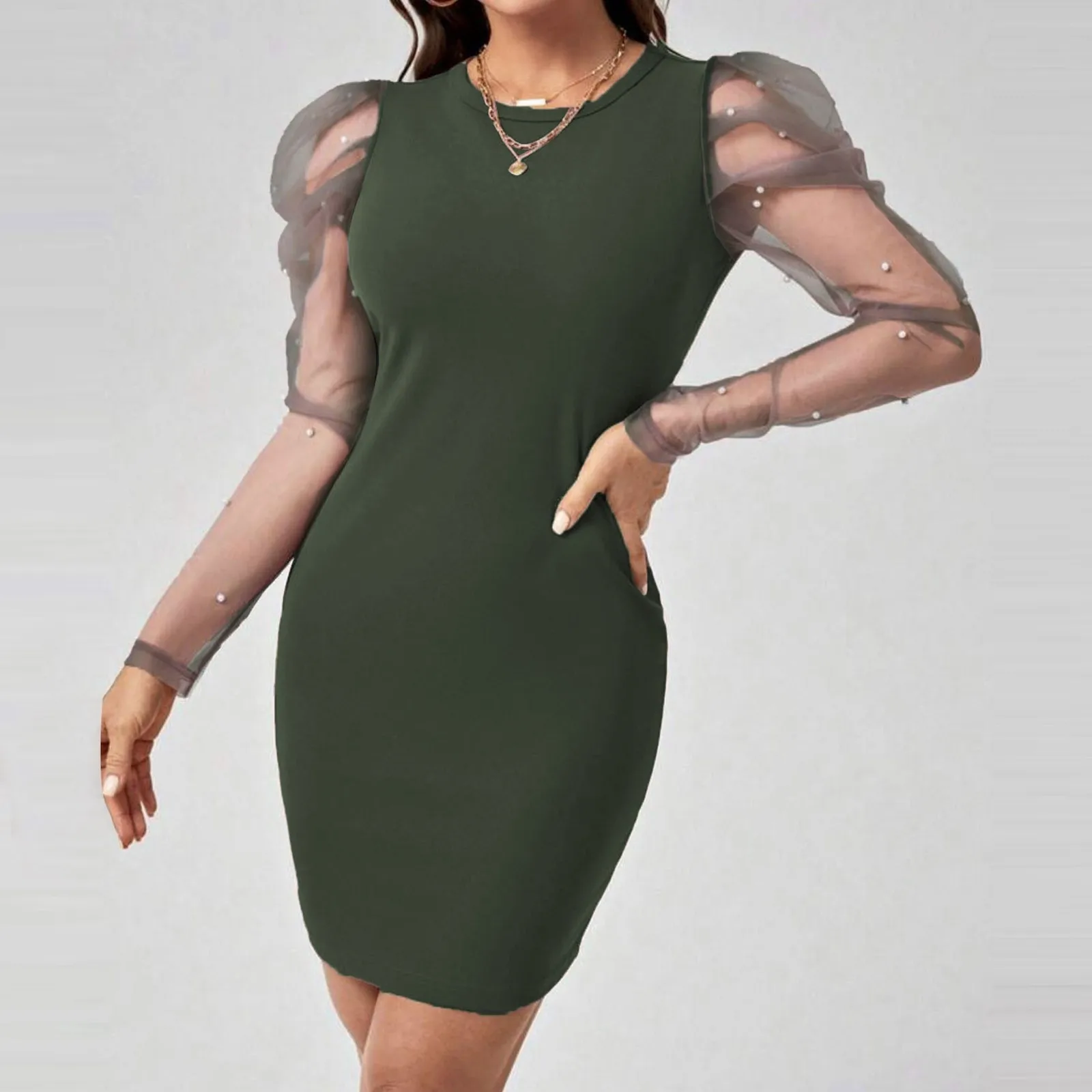 Новинка 2024, модное офисное платье-мини с длинным рукавом, элегантное однотонное облегающее платье, модное женское вечернее платье
Новинка 2024, модное офисное платье-мини с длинным рукавом, элегантное однотонное облегающее платье, модное женское вечернее платье