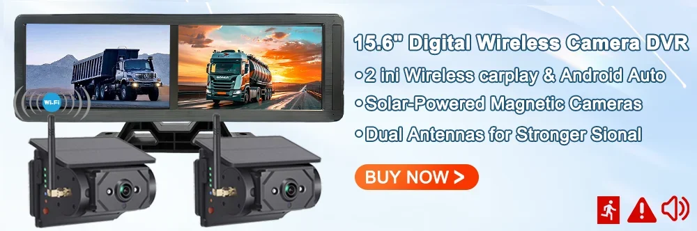 7 بوصة مركبة تعمل باللمس DVR مع 2 كاميرا احتياطية لاسلكية مغناطيسية تعمل بالطاقة الشمسية BSD إنذار لشاحنة/RV/مقطورة/رافعة شوكية 3 7 بوصة مركبة تعمل باللمس DVR مع 2 كاميرا احتياطية لاسلكية مغناطيسية تعمل بالطاقة الشمسية BSD إنذار لشاحنة/RV/مقطورة/رافعة شوكية