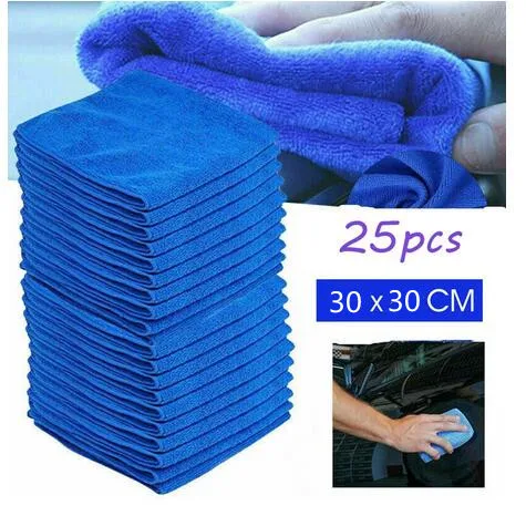 New 25 Pcs Super Large Size 30x30cm Microfiber Cleaning Auto Wash Detail Soft Cloth Scouring Cloth Car Product Glass Accessorie
New 25 Pcs Super Large Size 30x30cm Microfiber Cleaning Auto Wash Detail Soft Cloth Scouring Cloth Car Product Glass Accessorie