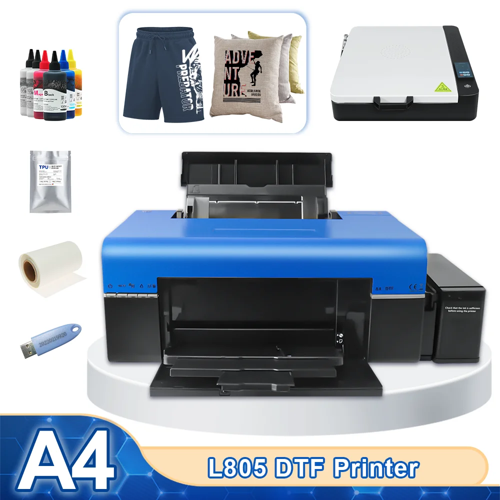 

A4 DTF Printer For Epson L805 Converted DTF Printer with White Ink Circulation Direct Transfer DTF Printer for Clothes T shirt