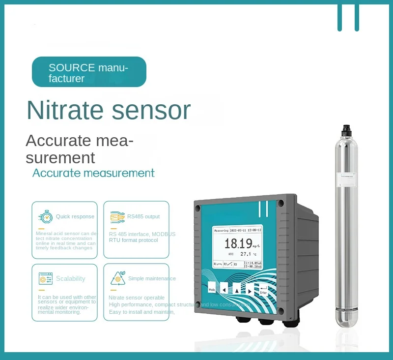 Nitrite sensor water quality aquaculture petrochemical swimming pool nitrate concentration detector
Nitrite sensor water quality aquaculture petrochemical swimming pool nitrate concentration detector