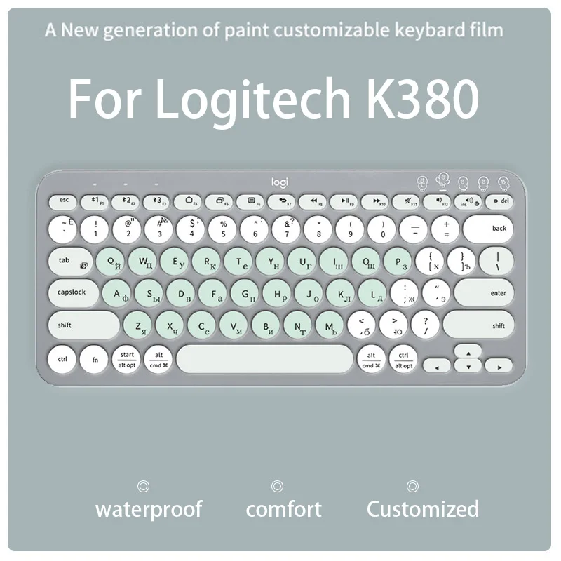 Besegad for Logitech K380 Keyboard Colorful Laptop Silicone Cover Skin Sticker Bluetooth-compatible Keyboard Protective Case
Besegad for Logitech K380 Keyboard Colorful Laptop Silicone Cover Skin Sticker Bluetooth-compatible Keyboard Protective Case