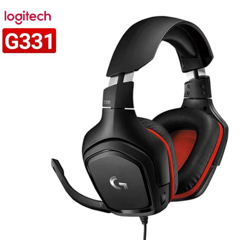 

Logitech G331 Gaming Headset Volume Control Bass Surround Noise-cancelling Foldable Wired Headphones with Mic for PC PS4 PS5