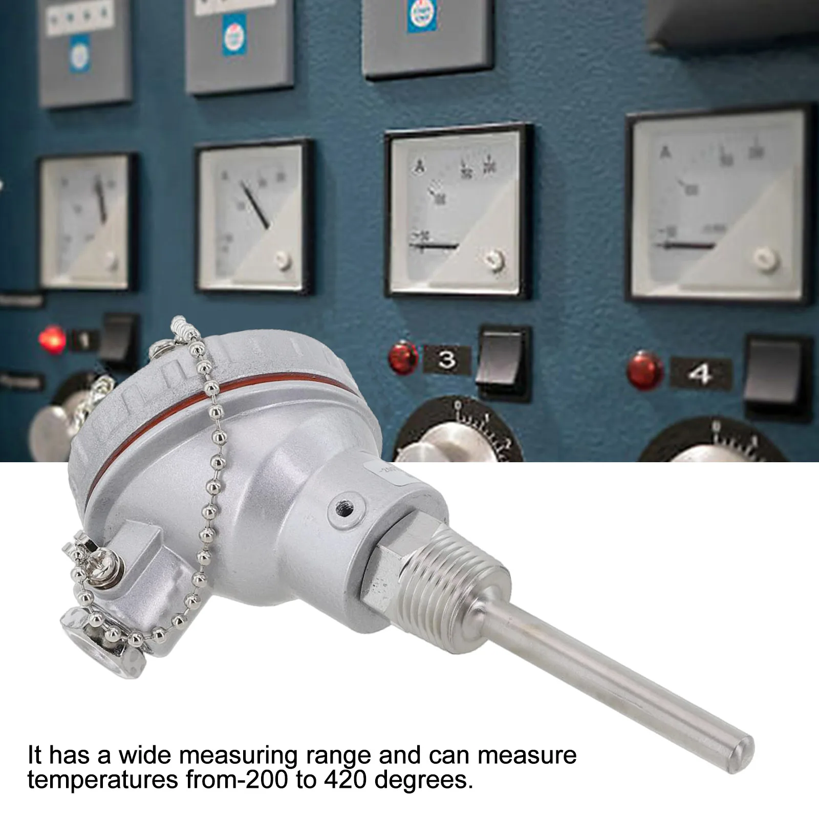 RTD PT100 Temperature Sensor Probe 1/2\" NPT Thread Thermocouple Terminal Head 75mm Pipe Length Temperature Sensor Probe
RTD PT100 Temperature Sensor Probe 1/2\" NPT Thread Thermocouple Terminal Head 75mm Pipe Length Temperature Sensor Probe