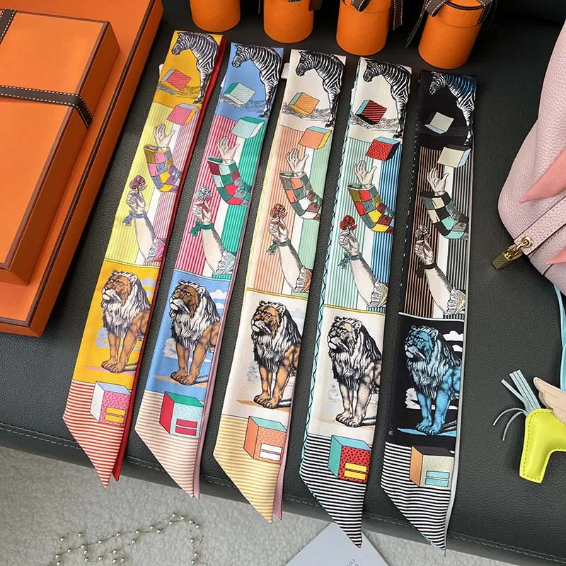 Fashion Summer 100% Twill Silk Scarf Women Hair Scarf Brand Skinny Bag Scarves Design Wrist Towel Foulard Neckerchief Headband
Fashion Summer 100% Twill Silk Scarf Women Hair Scarf Brand Skinny Bag Scarves Design Wrist Towel Foulard Neckerchief Headband