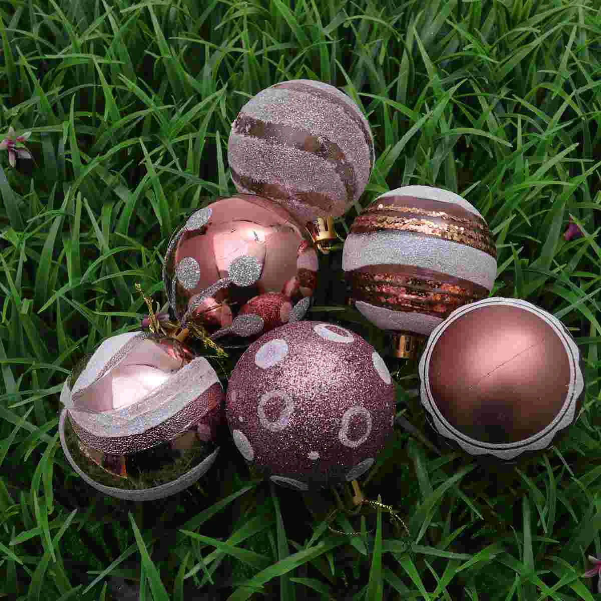 6cm Christmas Balls Hanging Decoration Christmas Tree Ornaments for Party Prom Rose Gold Pattern for DIY Christmas Party
6cm Christmas Balls Hanging Decoration Christmas Tree Ornaments for Party Prom Rose Gold Pattern for DIY Christmas Party