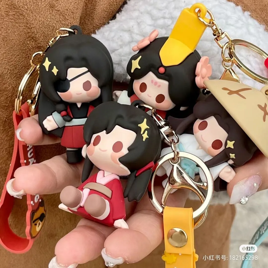 

Genuine Heavenly Official Blessing Keychain Xie Lian Hua Cheng Anime Backpack Bag Pendant Cartoon Model Kawaii Doll Figurine