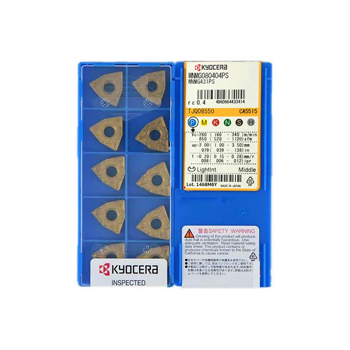 Kyocer a 100% Original WNMG WNMG080408PS WNMG080408HQ WNMG080404PS WNMG080404HQ CA5515 Turning Inserts
Kyocer a 100% Original WNMG WNMG080408PS WNMG080408HQ WNMG080404PS WNMG080404HQ CA5515 Turning Inserts