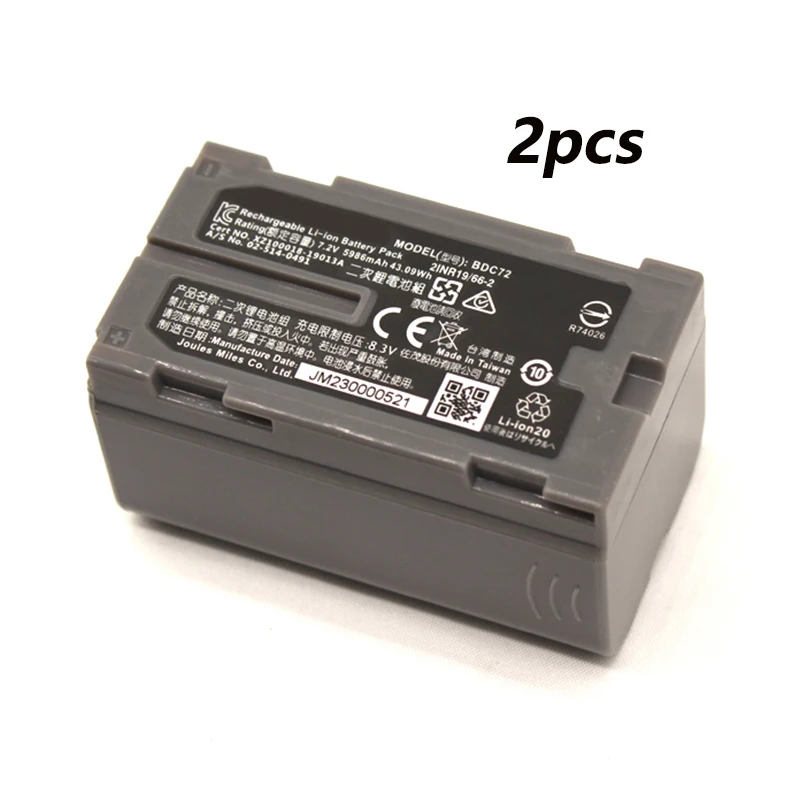 

2pcs BDC72 Battery for Top Con OS/ES Total Station Surveying Instrument Replacement BDC70 Battery