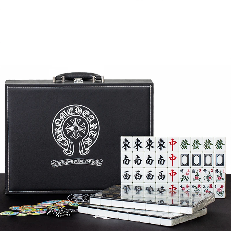 Black Mahjong Game Household Hand-rubbed 40mm Mahjong Tiles with Leather or Aluminum Container Funny Travel Family Table Game
Black Mahjong Game Household Hand-rubbed 40mm Mahjong Tiles with Leather or Aluminum Container Funny Travel Family Table Game