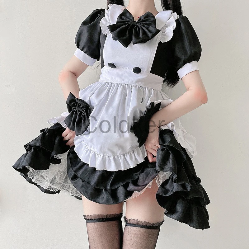 Cute Sweet Lolita Dress Cafe Waitress Maid Outfit Kawaii Soft Sisters Ruffle Dress White Apron Halloween Cosplay Costumes
Cute Sweet Lolita Dress Cafe Waitress Maid Outfit Kawaii Soft Sisters Ruffle Dress White Apron Halloween Cosplay Costumes