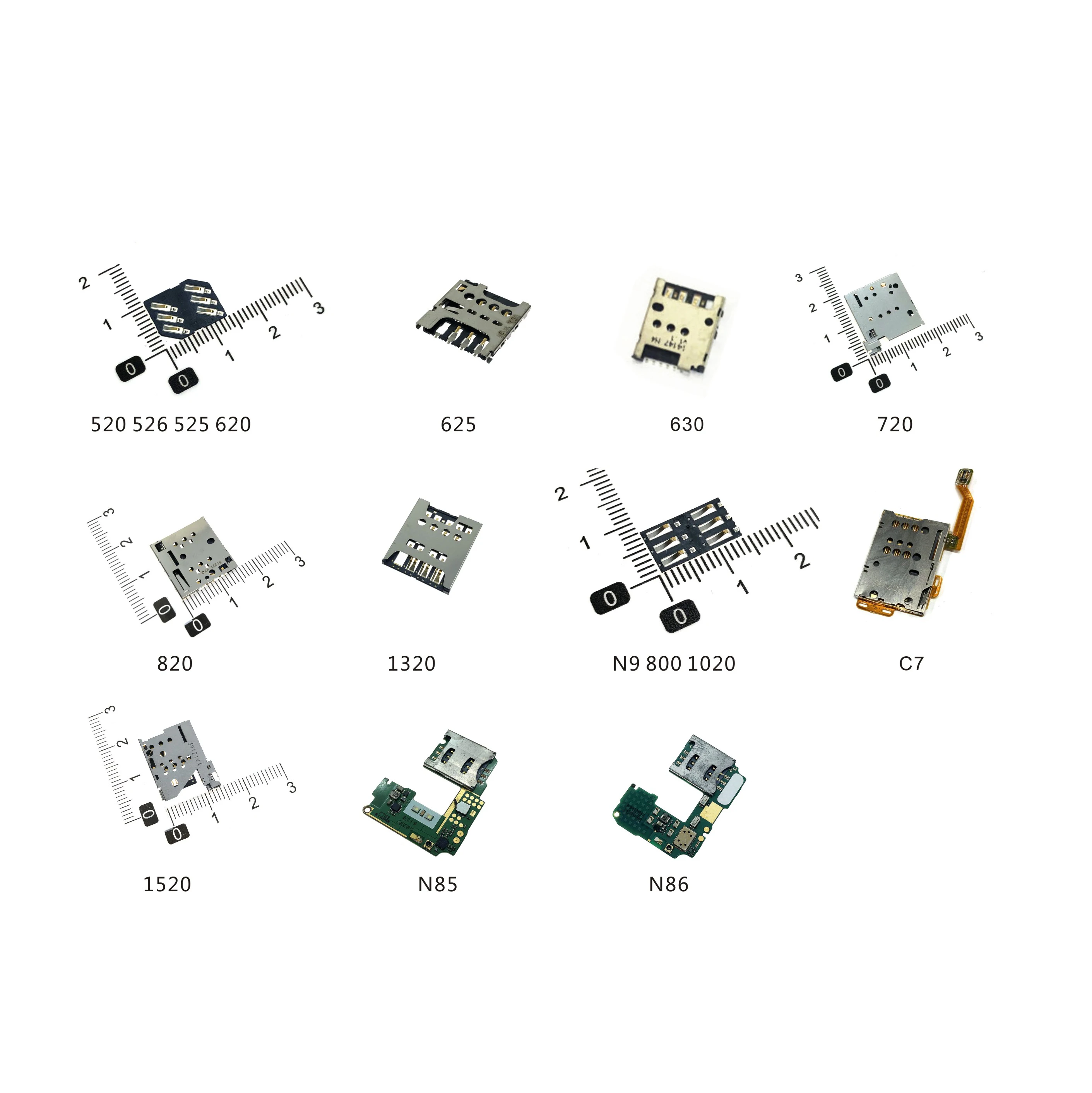 

Sim Card Slot Tray Reader Socket For Nokia lumia 520 525 526 620 630 625 720 820 1320 1520 C7 N9 N800 1020 N85 N86 Flex Cable