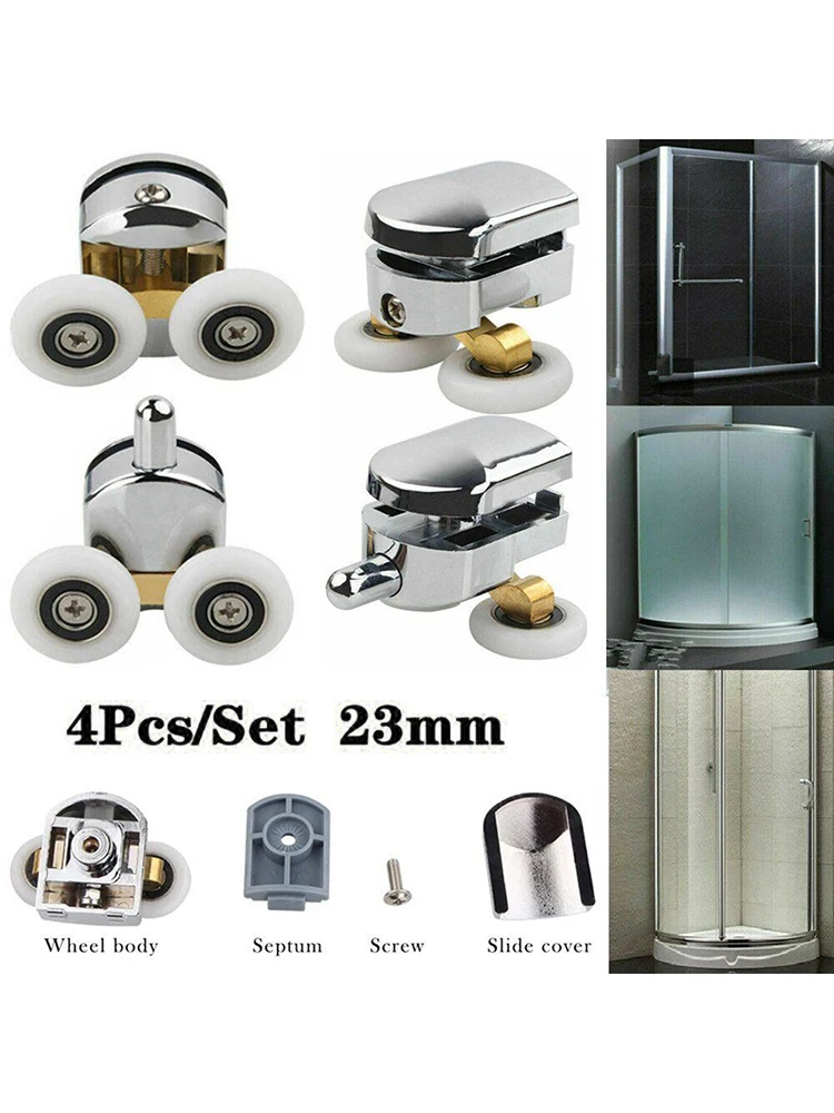 4pcs 23mm Shower Door Rollers Zinc Alloy Double-Wheel Sliding Shower Door Roller Bearing Wheel Runners Replace For Sliding Doors
4pcs 23mm Shower Door Rollers Zinc Alloy Double-Wheel Sliding Shower Door Roller Bearing Wheel Runners Replace For Sliding Doors