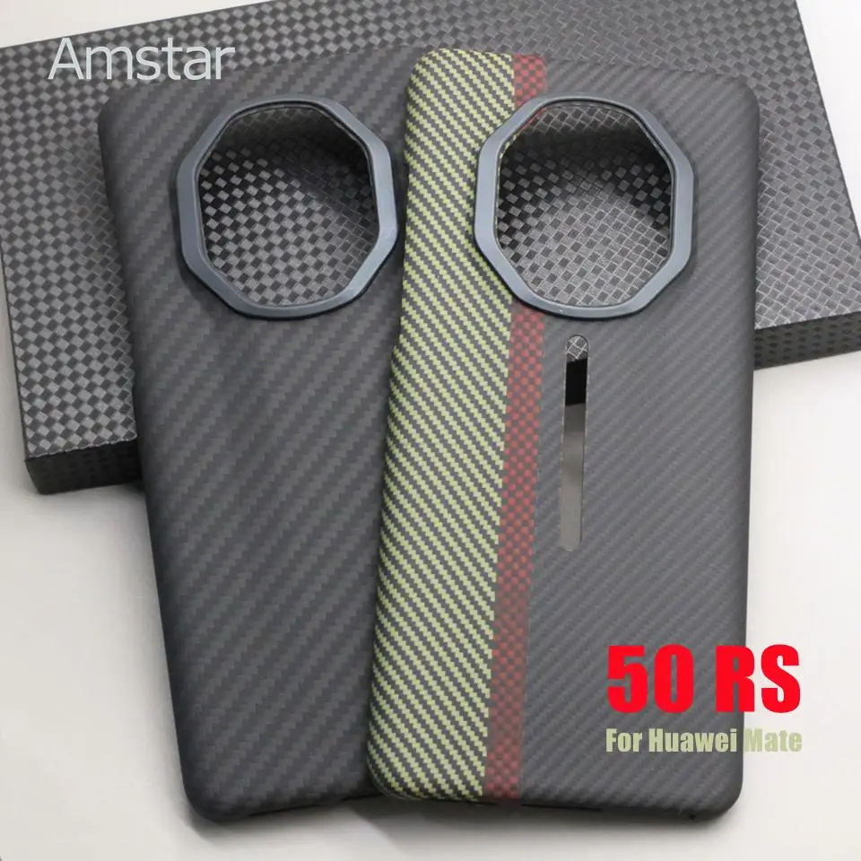 

Высококачественный чехол Amstar из углеродного волокна для телефона Huawei Mate 50 RS, ультратонкие противоударные Чехлы 600D из арамидного волокна Mate 50 RS