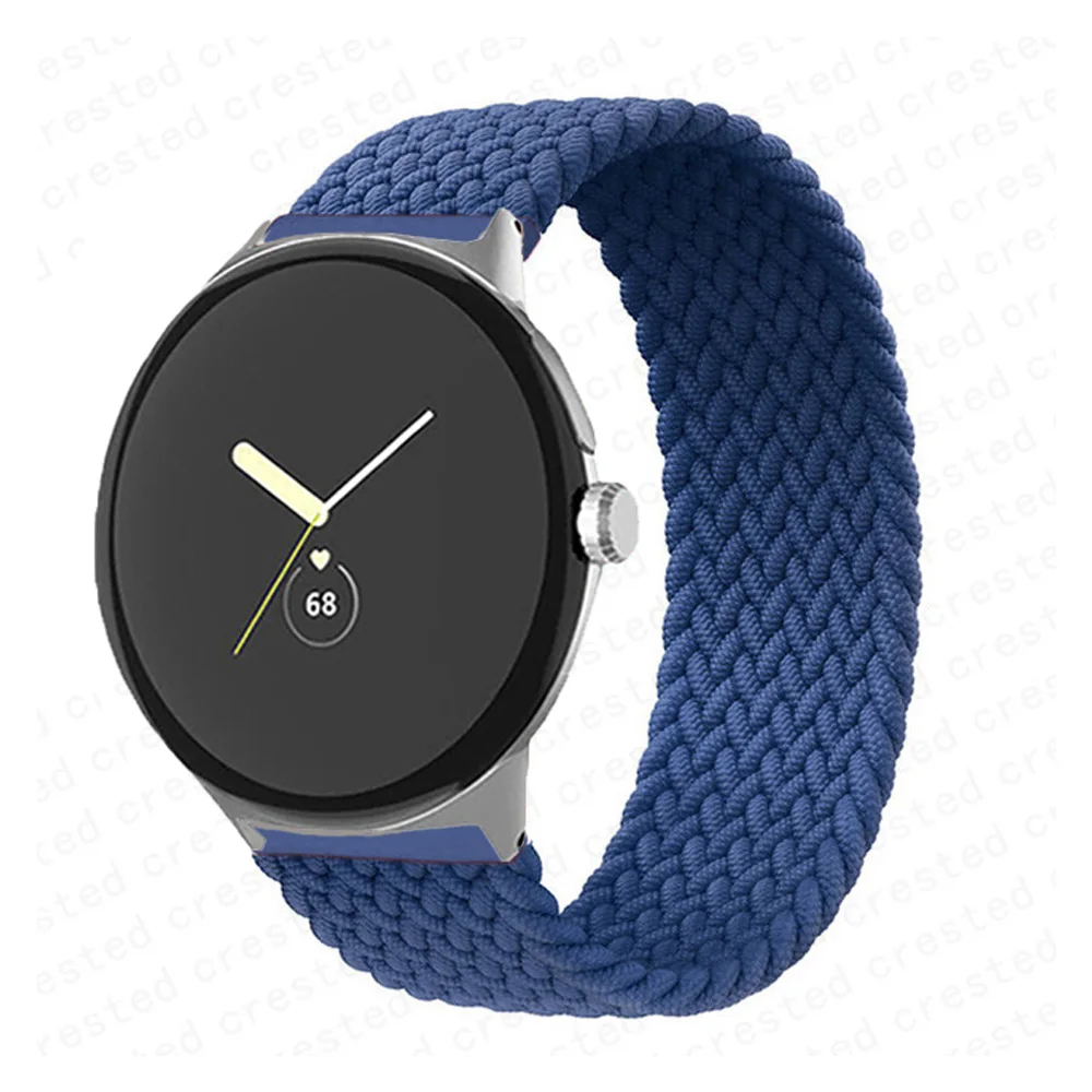 

Плетеный ремешок Соло для Google Pixel, ремешок для часов, аксессуары для умных часов, эластичный нейлоновый ремешок, браслет correa Pixel Watch Active band