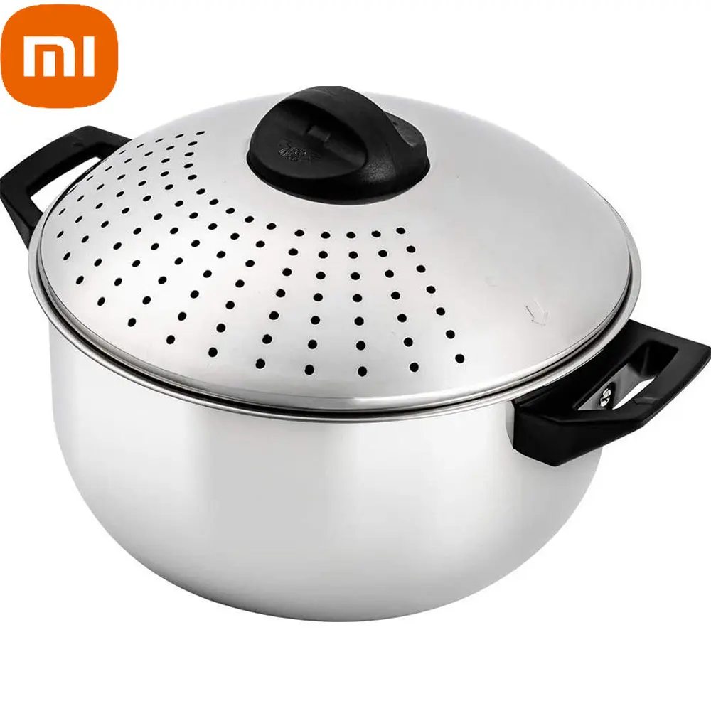 Кастрюля для макаронных изделий Xiaomi с крышкой и фильтром, кастрюля из нержавеющей стали для спагетти, кастрюля для приготовления лапши, кухонная посуда, газовая плита
Кастрюля для макаронных изделий Xiaomi с крышкой и фильтром, кастрюля из нержавеющей стали для спагетти, кастрюля для приготовления лапши, кухонная посуда, газовая плита