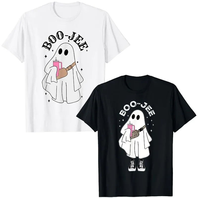 

Spooky Season Cute Ghost Halloween Costume Boujee Boo-Jee T-Shirt Gifts Cute Ghost Lover Graphic Tee Tops Short Sleeve Blouses