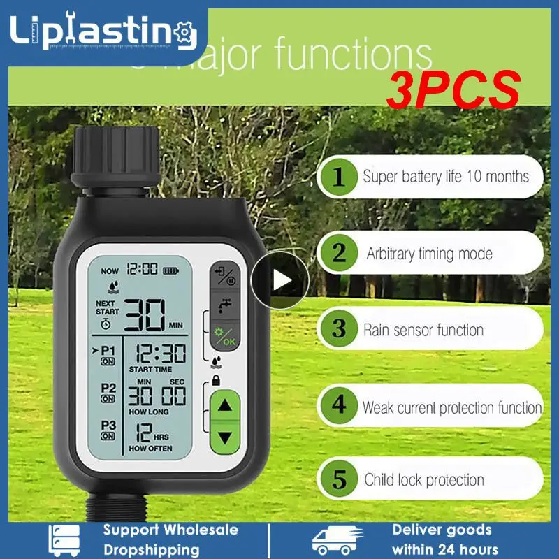 3PCS Eshico Irrigation Water Timer Garden Drip Accessories Sprinkler Timer Program Set Smart Rain Sensor All Season Outdoor Use
3PCS Eshico Irrigation Water Timer Garden Drip Accessories Sprinkler Timer Program Set Smart Rain Sensor All Season Outdoor Use