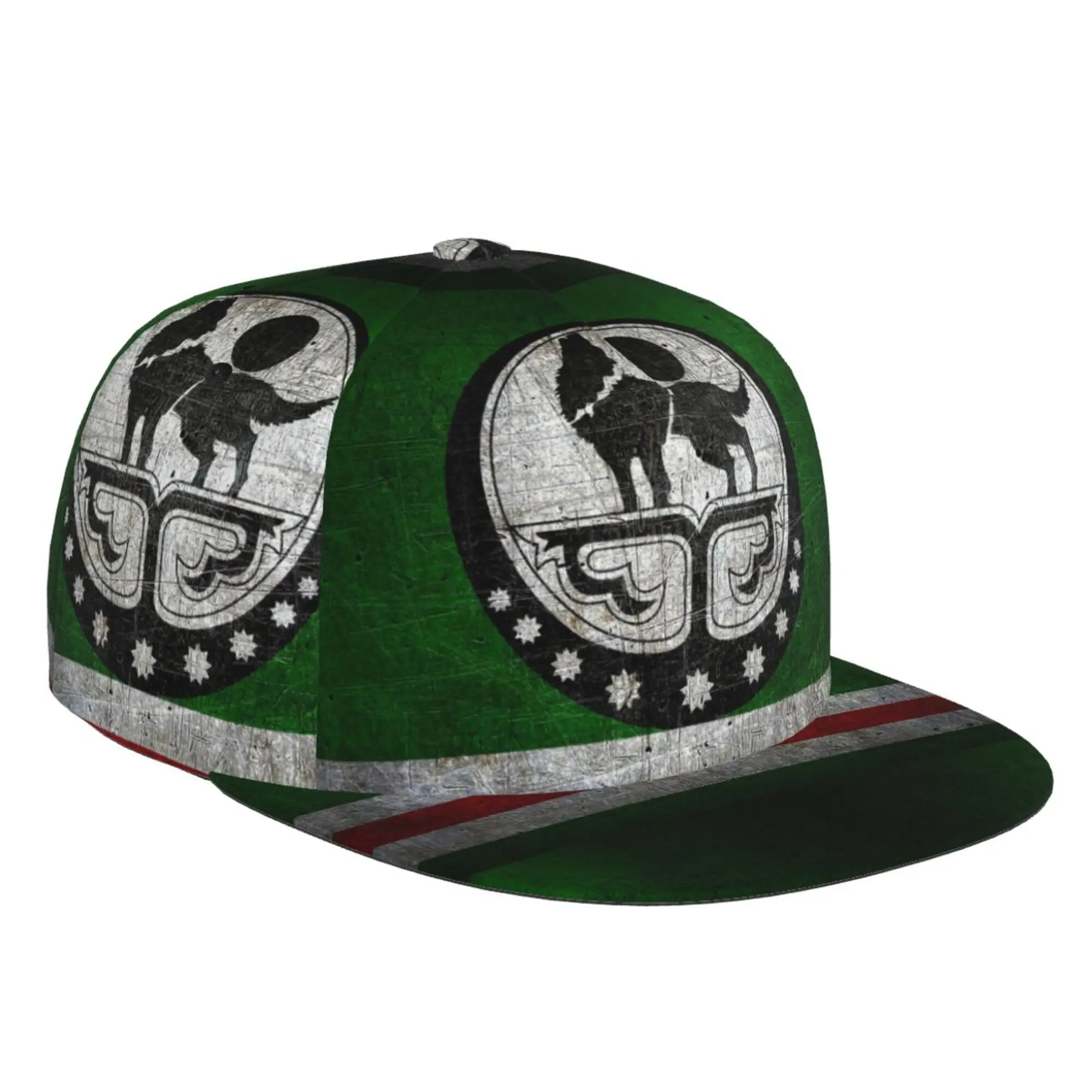 

Republic Flag Chechnya Green Baseball Cap Trucker Hat Hip Hop Flat Brim Cap Men Adult Adjustable Print One Size