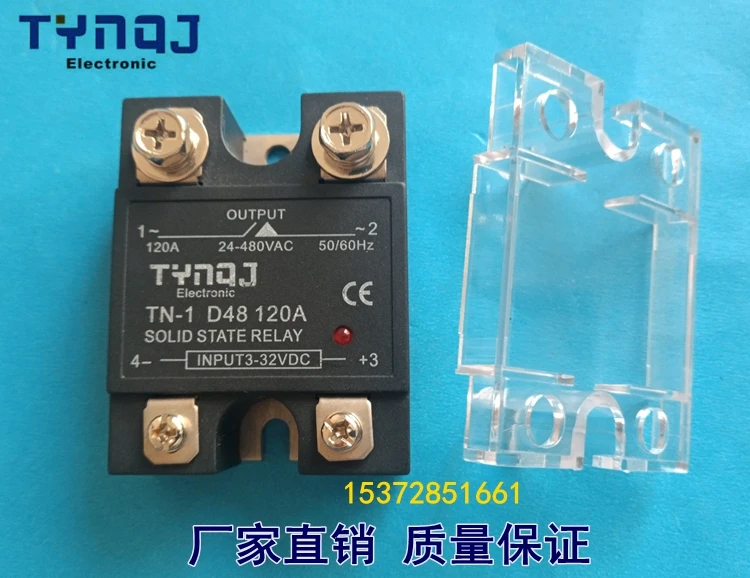 

Single-phase Solid-state Relay TN-1D48120A DC Controlled AC Temperature Control Furnace Heating 120DA Module