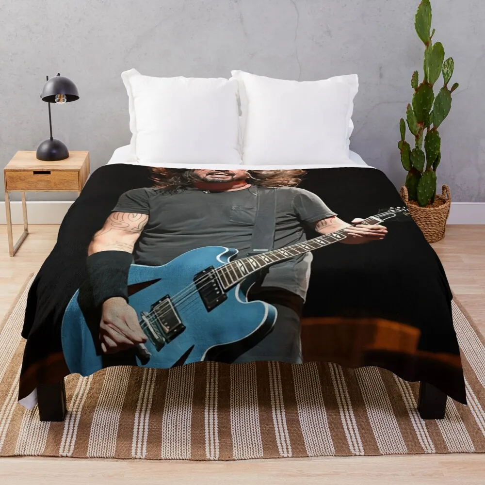 

dave singing at fighter concert Throw Blanket christmas gifts Plaid Flannel Fabric Blankets