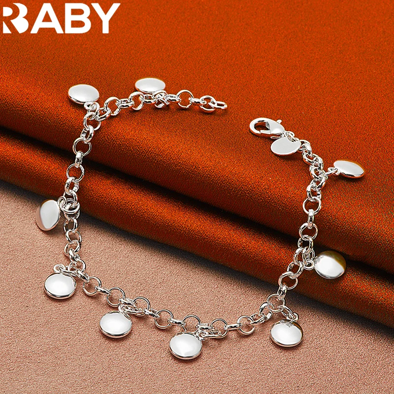 URBABY 925 Sterling Silver Round Beans Bracelet For Woman Fashion Engagement Party Lady Wedding Charms Jewelry Christmas Gift
URBABY 925 Sterling Silver Round Beans Bracelet For Woman Fashion Engagement Party Lady Wedding Charms Jewelry Christmas Gift