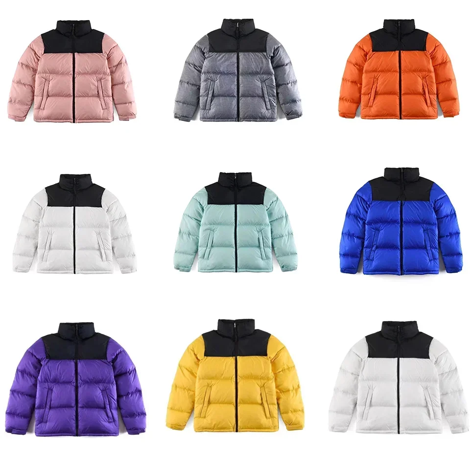 

Face 1996 American Winter Puffer Jackets For Men Women Multicolor Street Stone All-Match Casual White Duck Down Coat Collar