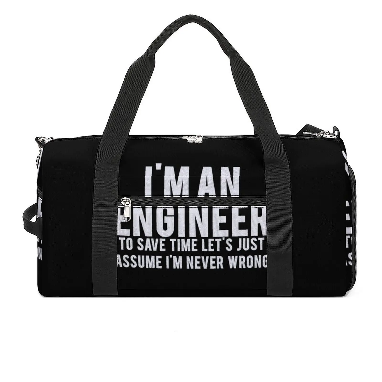 

Trust Me I Am A Civil Engineer Sport Bags Retro Mechanical Engineer Gym Bag Oxford Couple Design Handbag Luggage Fitness Bag