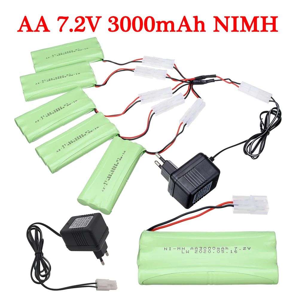 7.2V Ni-MH Battery For Rc Toys Cars RC Tanks RC Trucks RC Robots RC Guns RC Boats Accessories AA 7.2V 3000mah NIMH Battery Pack
7.2V Ni-MH Battery For Rc Toys Cars RC Tanks RC Trucks RC Robots RC Guns RC Boats Accessories AA 7.2V 3000mah NIMH Battery Pack