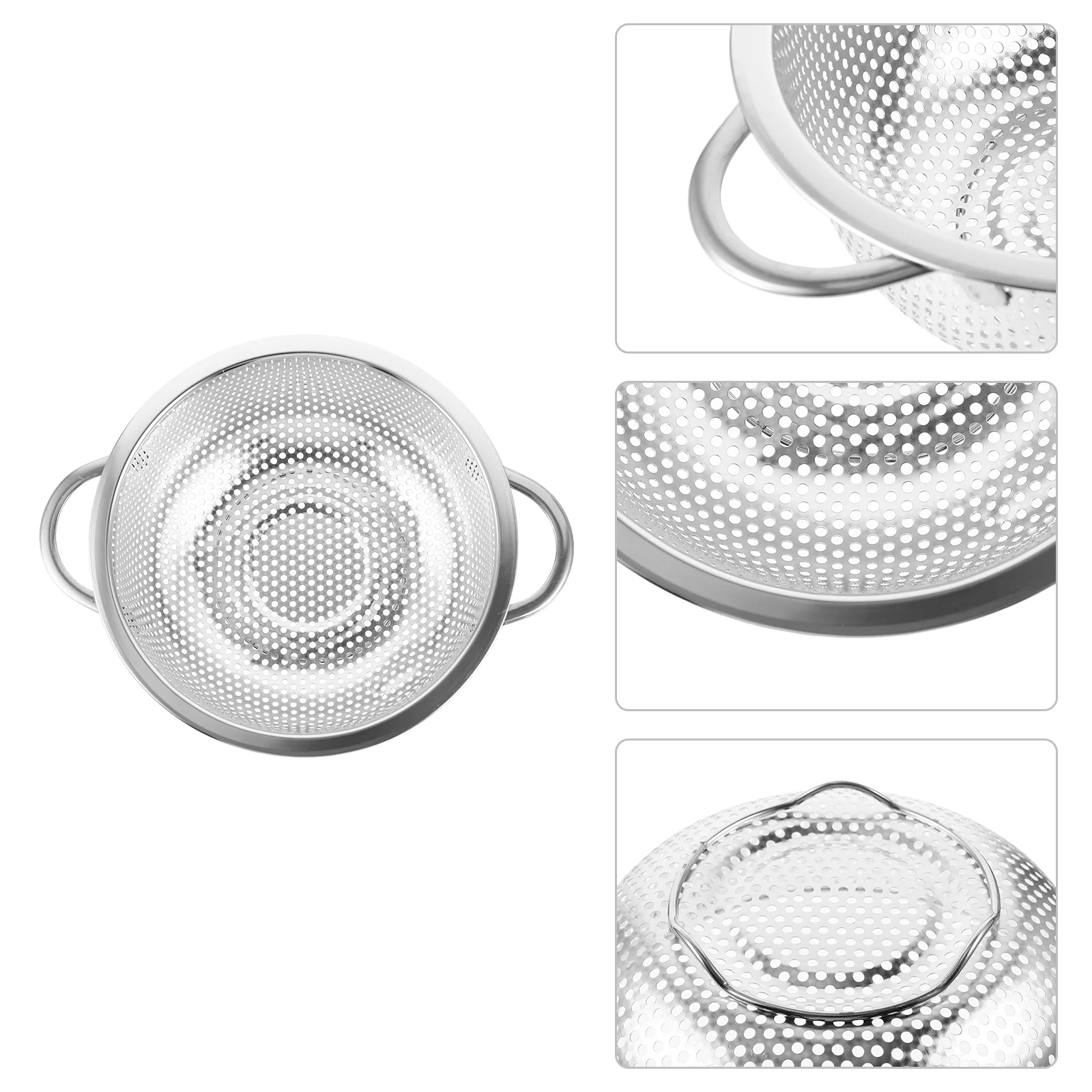 

Stainless Steel Kitchen Colander Strainer Vegetable Washing Basket Bowl For Rice Vegetable Rice Fruit Pasta