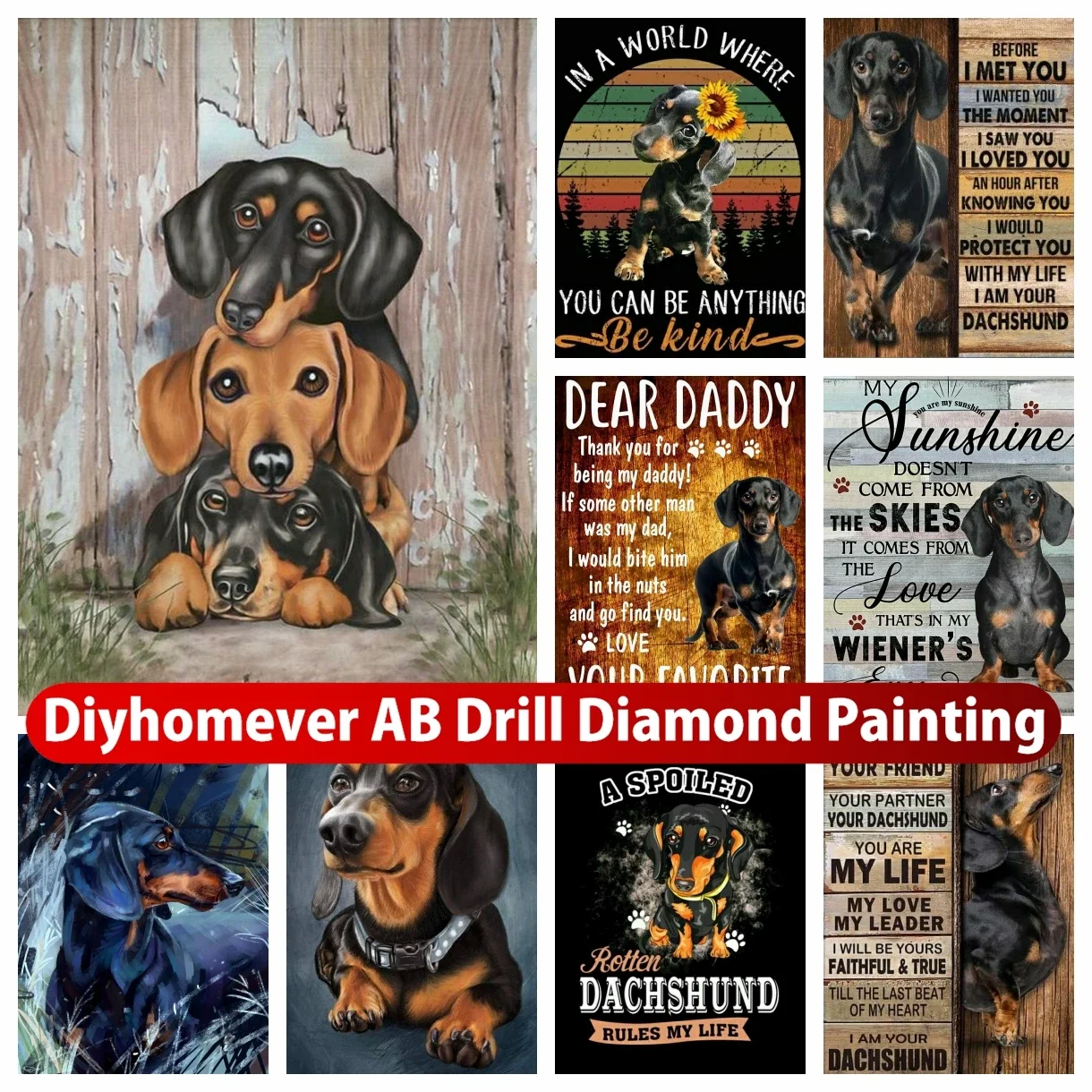 Dachshund 5D DIY AB Diamond Painting Embroidery Animal Cute Dog Art Cross Stitch Mosaic Pictures Handmade Home Decor Gift
Dachshund 5D DIY AB Diamond Painting Embroidery Animal Cute Dog Art Cross Stitch Mosaic Pictures Handmade Home Decor Gift