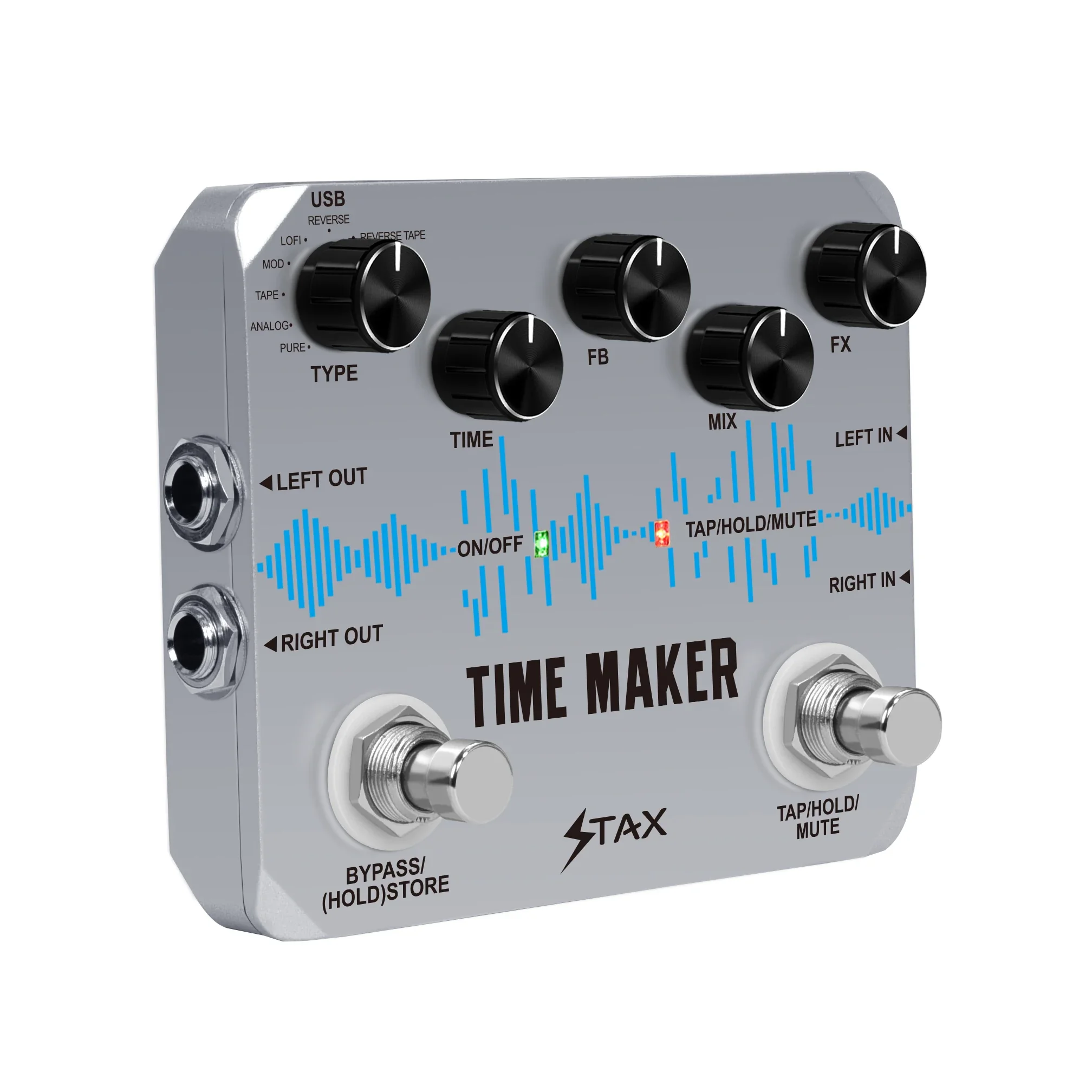 Stax Guitar Multi-Delay Effects Pedal Time Maker Dual Foot Switch 11 Types Delay Pedal Tap Tempo Function for Guitar Bass
Stax Guitar Multi-Delay Effects Pedal Time Maker Dual Foot Switch 11 Types Delay Pedal Tap Tempo Function for Guitar Bass