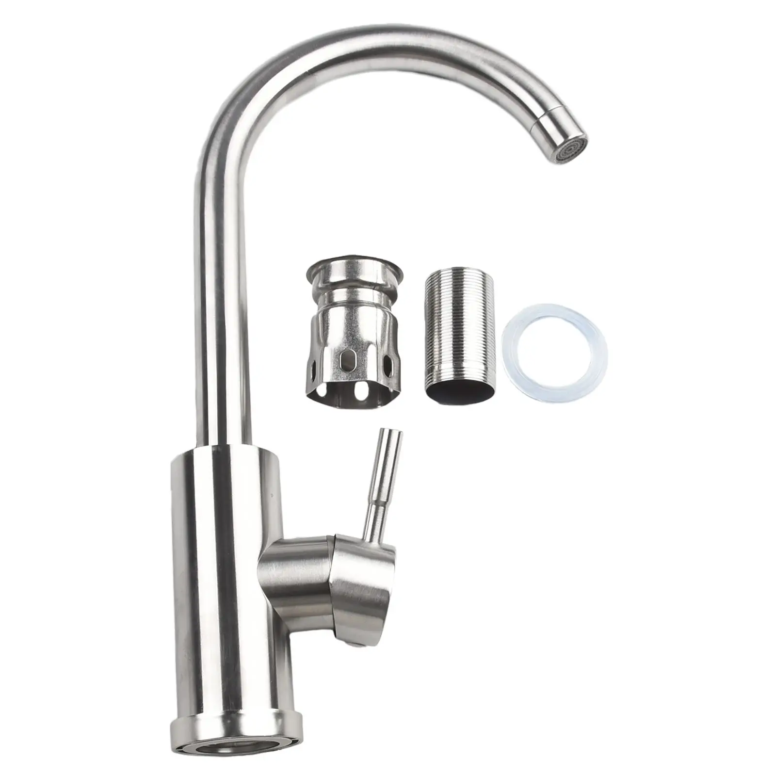 304 Stainless Steel Kitchen Faucet Sink Faucet Tap Cold And Hot Mixer Tap Wire Drawing Treatment Anti-corrosion Wear-resistant
304 Stainless Steel Kitchen Faucet Sink Faucet Tap Cold And Hot Mixer Tap Wire Drawing Treatment Anti-corrosion Wear-resistant