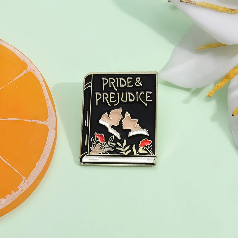 

Pride and Prejudice Book Enamel Pins Romantic Story Film Brooches Lapel Badge Creative Personlity Pin Accessories Gift for Fans