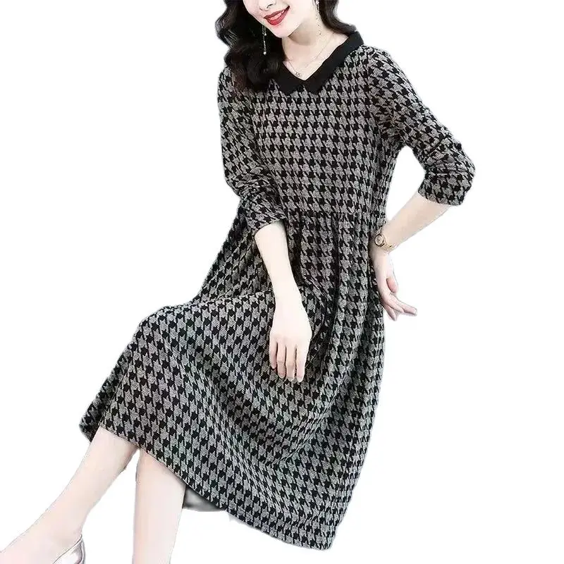 Autumn Fashion Long-Sleeved Dress Female Elegant Women Dresses 2023 New Korean Style Loose Houndstooth Bottoming Dress Vestidos
Autumn Fashion Long-Sleeved Dress Female Elegant Women Dresses 2023 New Korean Style Loose Houndstooth Bottoming Dress Vestidos