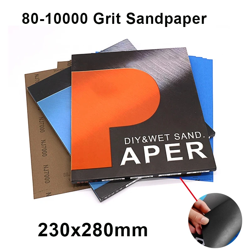 

Абразивная Бумага для дерева, металла и пластика, зернистость 80-10000, зернистость 230x280 мм, 1 шт.