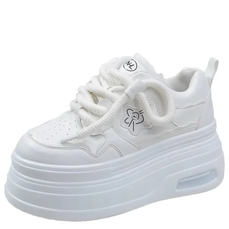 Women 7.5CM Leather Sneakers Autumn Spring Lace-up Casual Walking Shoes Chunky Sneaker High Platform Sport Skateboard Shoe Woman
Women 7.5CM Leather Sneakers Autumn Spring Lace-up Casual Walking Shoes Chunky Sneaker High Platform Sport Skateboard Shoe Woman