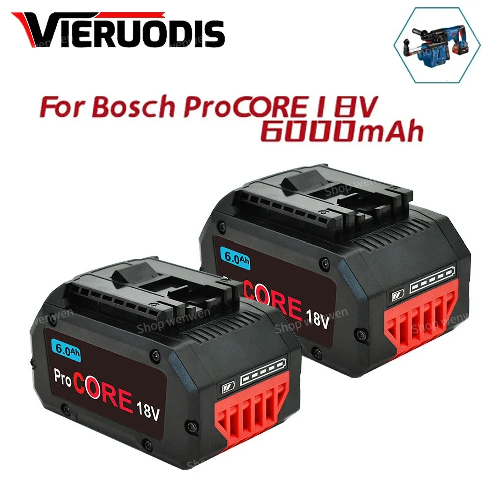 

6.0AH For BOSCH Professional 18V 21700 Battery ProCORE 18V Li-ion Replacement for BAT609 BAT618 with bms