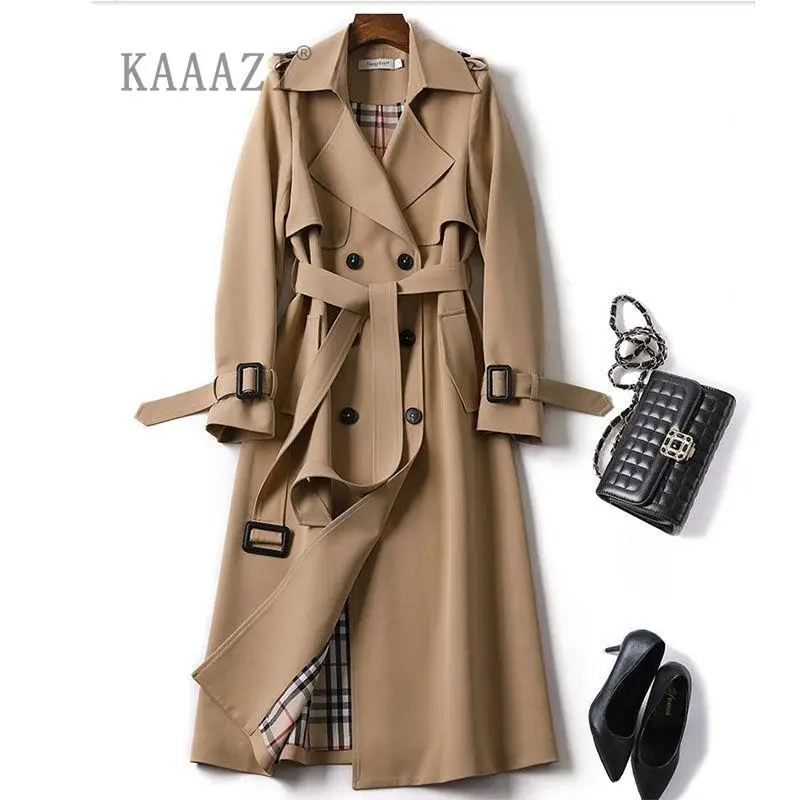 

Зимнее длинное платье-рубашка KAAAZI, женское коричневое ветрозащитное пальто, Корейская Повседневная утепленная верхняя одежда большого размера 4XL
