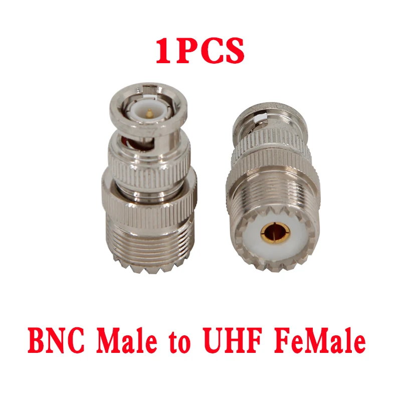 1PCS BNC Male to UHF SO239 PL-259 Female RF Coaxial Adapter BNC to UHF Coax Jack Connector
1PCS BNC Male to UHF SO239 PL-259 Female RF Coaxial Adapter BNC to UHF Coax Jack Connector