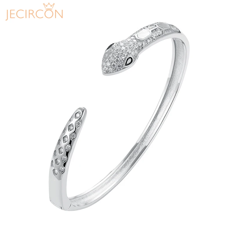 JECIRCON Moissanite Snake Bangle for Women Shell Diamonds 925 Sterling Silver All-match Opening Korean Version Simple Hand Ring
JECIRCON Moissanite Snake Bangle for Women Shell Diamonds 925 Sterling Silver All-match Opening Korean Version Simple Hand Ring